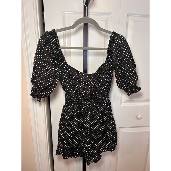 Weworewhat Smocked Linen Romper - Picture 5 of 6